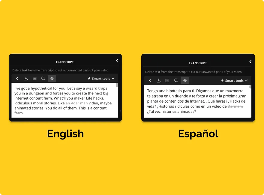 Grow your community with subtitles in 100+ languages