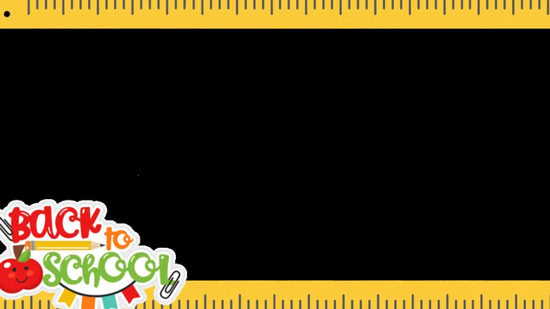 16:9 Back to School Photo Frame With Rulers