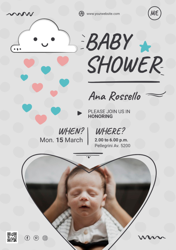 Charming Baby Shower Invitation Template