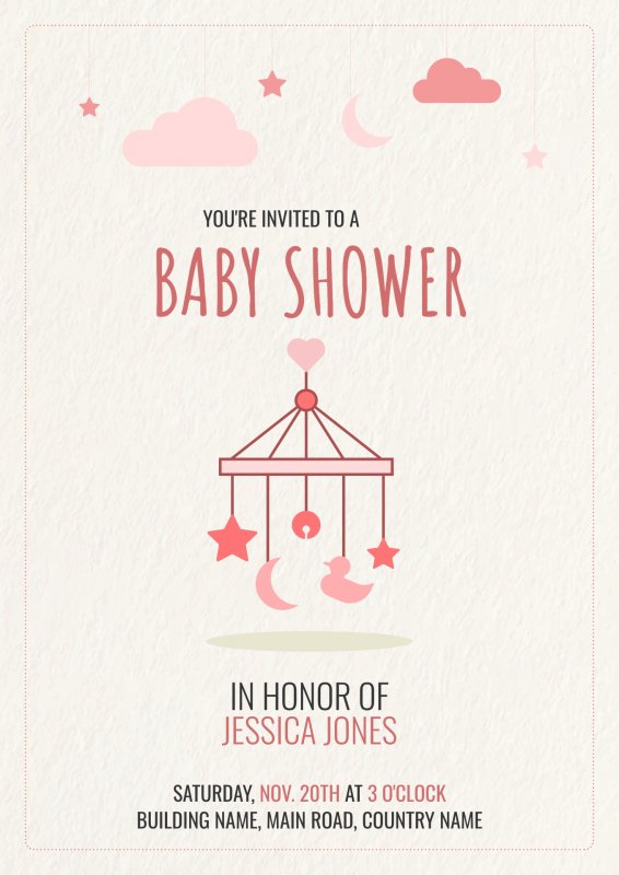 Charming Baby Shower Invitation Template