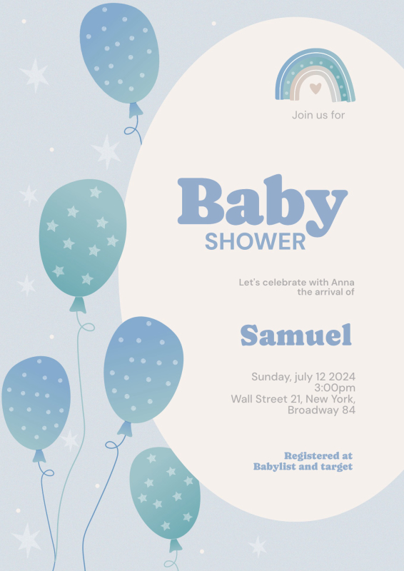 Charming Baby Shower Invitation Template