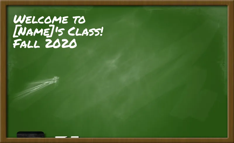 Custom Blackboard Zoom Virtual Background Template