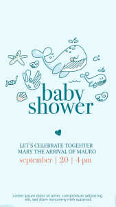 Enchanting Ocean-Themed Baby Shower Invitation Template