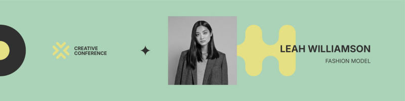 Soft Green LinkedIn Banner Template with Modern Yellow Accents