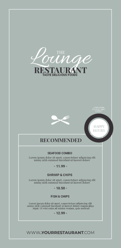 Sophisticated Sage Green Restaurant Menu Template with Modern Accents