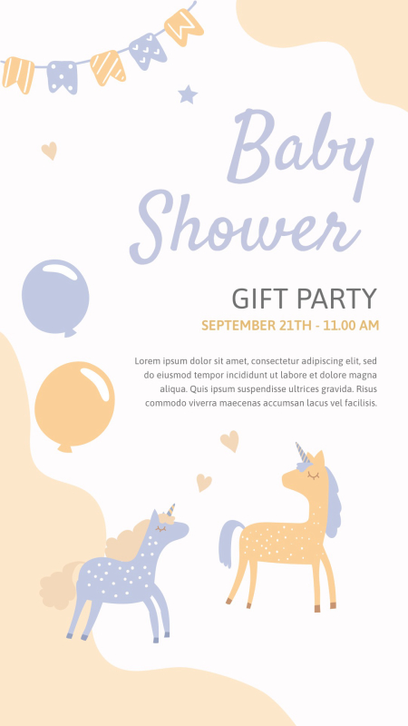 Whimsical Baby Shower Invitation Template